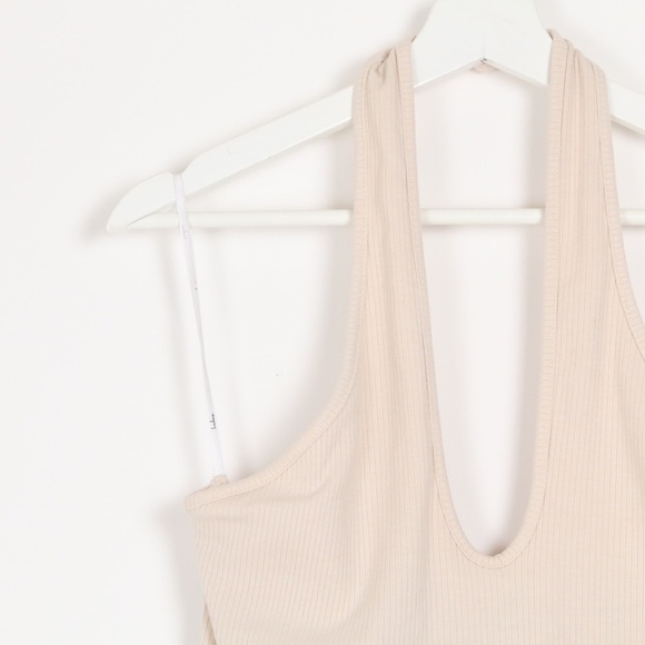 Lulus Ribbed Halter Neck Bodycon Dress - Picture 3 of 8